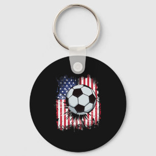 Chaveiro Bandeira Americana Vintage Soccer 4 De Julho Patri