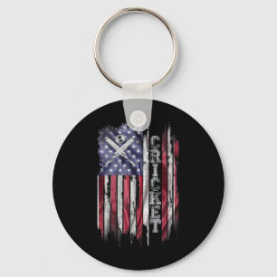 Chaveiro Bandeira Americana Vintage Usa Silhueta de Jogador