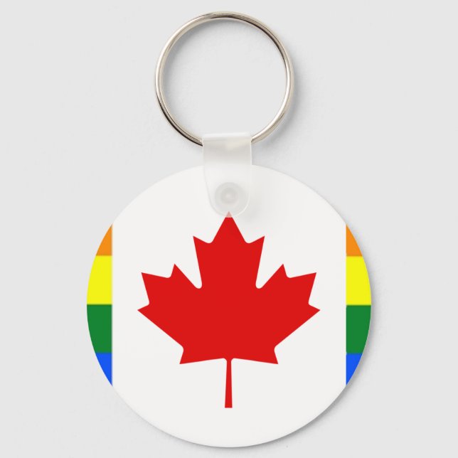 Chaveiro Bandeira Arco-íris do Canadá (Frente)