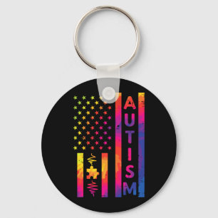 Chaveiro Bandeira Arco-íris Tie Dye Au Puzzle Patriota Home