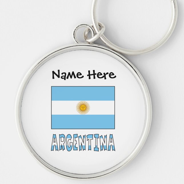 Chaveiro Bandeira Argentina Personalizada (Frente)