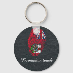 Chaveiro Bandeira bermudense da impressão digital do toque