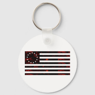 Chaveiro Bandeira Betsy Ross, Arte de Linha Ígnea