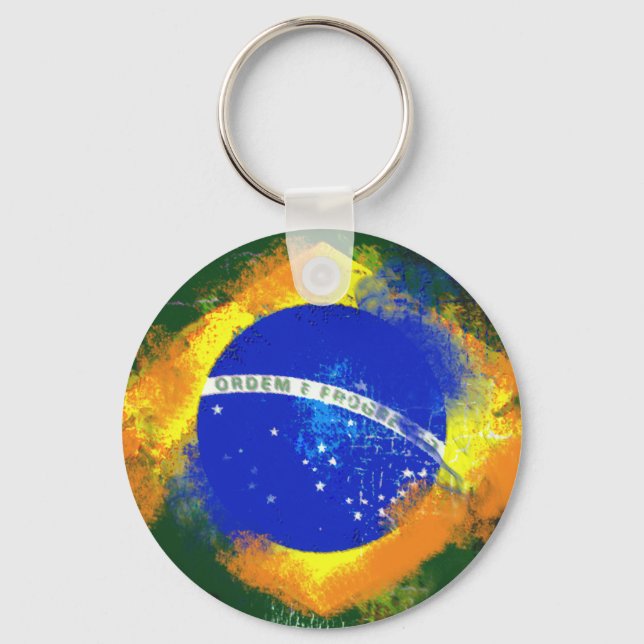 Chaveiro Bandeira brasileira BR Brasil (Frente)