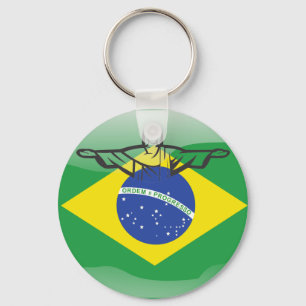 Chaveiro Bandeira brilhante brasileira