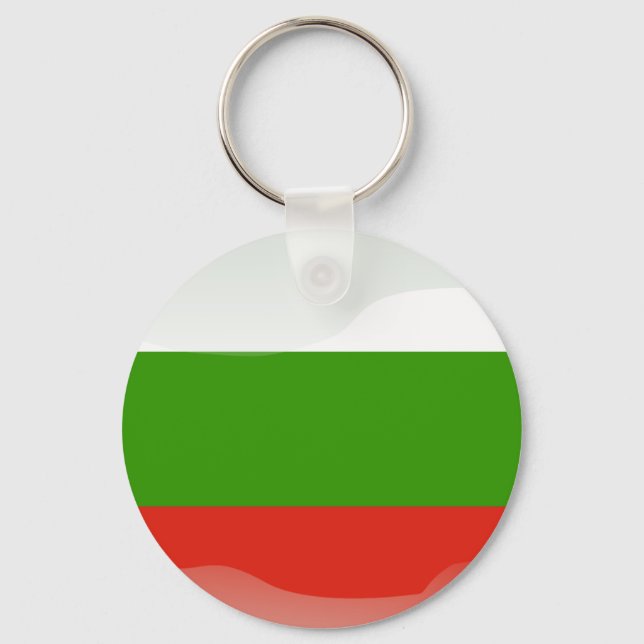 Chaveiro Bandeira brilhante búlgara (Frente)