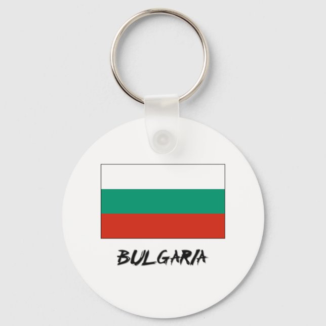 Chaveiro Bandeira Bulgária (Frente)