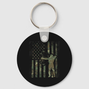 Chaveiro Bandeira Camo-Americana Buck Hift Para Arco Hunte