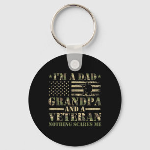 Chaveiro Bandeira Camuflada Divertida Pai Avô e Veterano