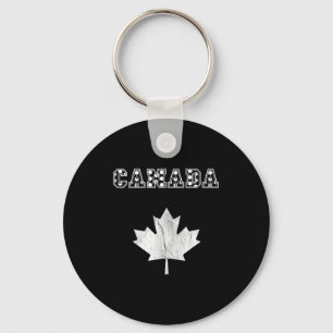 Chaveiro Bandeira Canadense Folha de Bordo Vintage T Camisa
