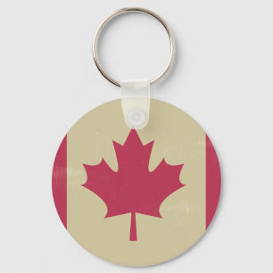 Chaveiro bandeira canadiana grunge
