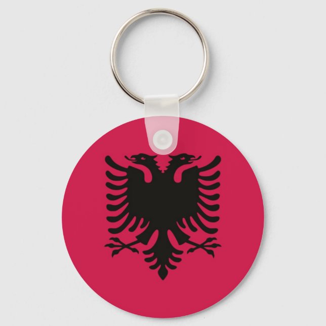 Chaveiro Bandeira da Albânia (Frente)
