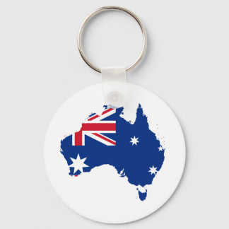 Chaveiro Bandeira da Austrália na forma da Austrália