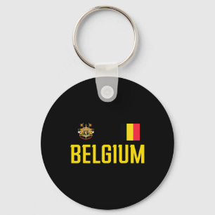 Chaveiro Bandeira da Bélgica Belgie Footll Torcedor de Fute