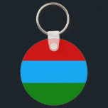 Chaveiro Bandeira da Carélia<br><div class="desc">Bandeira Patriótica da República da Carélia.</div>