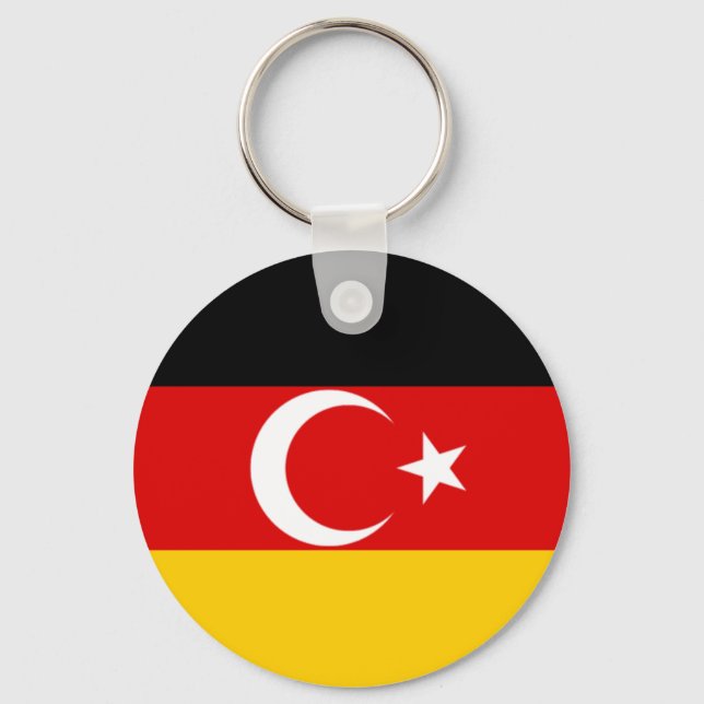 Chaveiro Bandeira da Comunidade Turca da Alemanha (Frente)