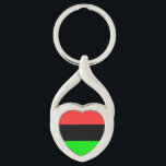 Chaveiro Bandeira da Diáspora Afro-Americana<br><div class="desc">Bandeira Afro-Americana</div>