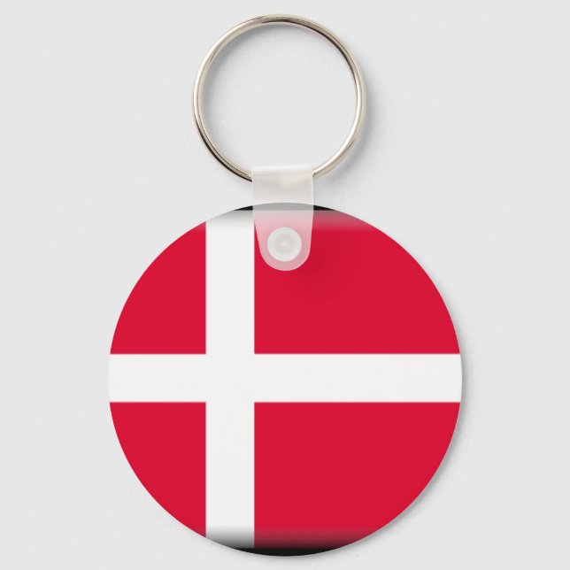 Chaveiro Bandeira da Dinamarca (Frente)