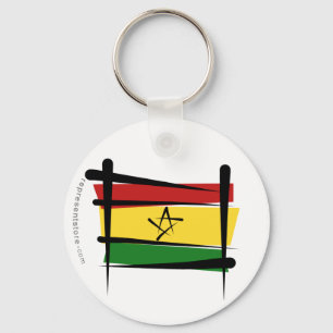 Chaveiro Bandeira da escova de Ghana