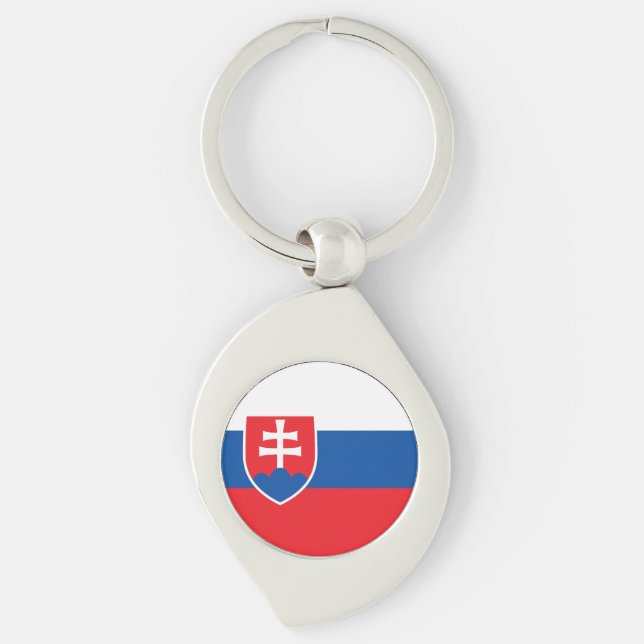Chaveiro Bandeira da Eslováquia (Frente)
