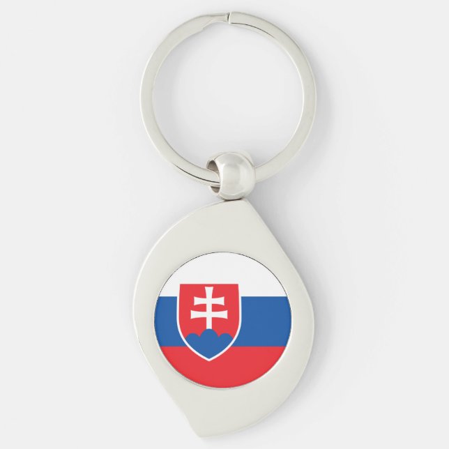 Chaveiro Bandeira da Eslováquia (Frente)
