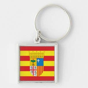 Chaveiro Bandeira da Espanha de Aragão (Comunidade Autônoma