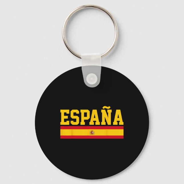 Chaveiro Bandeira da Espanha Espana Presente de Futebol par (Frente)