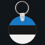 Chaveiro Bandeira da Estônia<br><div class="desc">Bandeira patriótica da Estônia.</div>