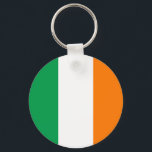 Chaveiro Bandeira da Irlanda<br><div class="desc">A bandeira irlandesa é uma tribanda vertical. As cores usadas na bandeira são verde,  branco,  laranja. A proporção da bandeira irlandesa é de 1:2. A bandeira da Irlanda foi adotada em 1919.</div>