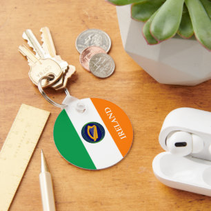 Chaveiro Bandeira da Irlanda com Casaco de Armas