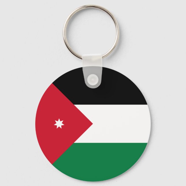 Chaveiro Bandeira da Jordânia (Frente)