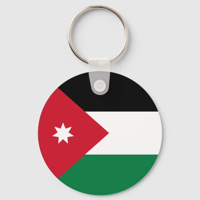 Chaveiro Bandeira da Jordânia (Frente)