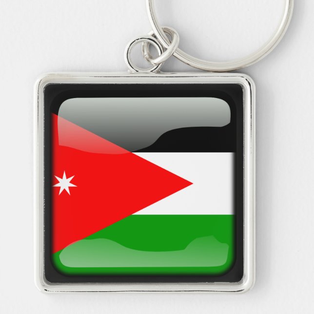 Chaveiro Bandeira da Jordânia (Frente)