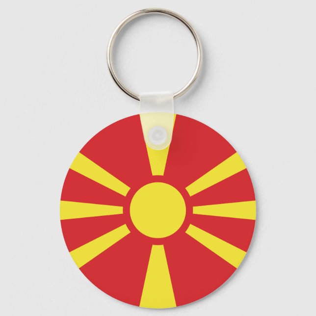 Chaveiro Bandeira da Macedônia do Norte (Frente)