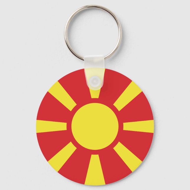 Chaveiro Bandeira da Macedônia do Norte (Frente)