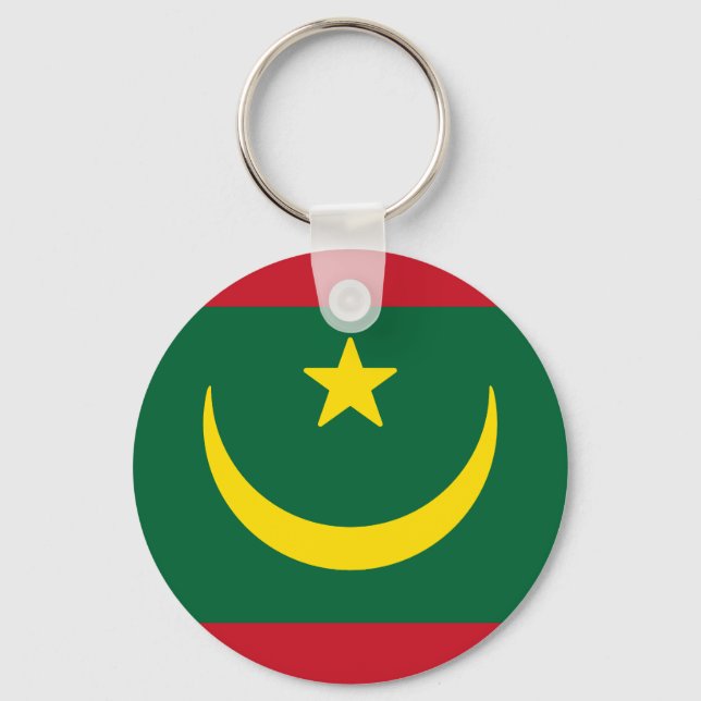 Chaveiro Bandeira da Mauritânia (Frente)