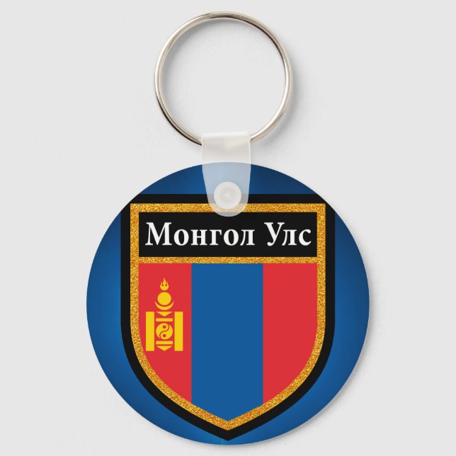 Chaveiro Bandeira da Mongólia (Frente)