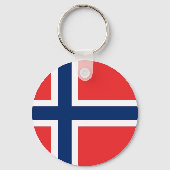 Chaveiro Bandeira da Noruega - Marca Norges - Marca registr (Frente)