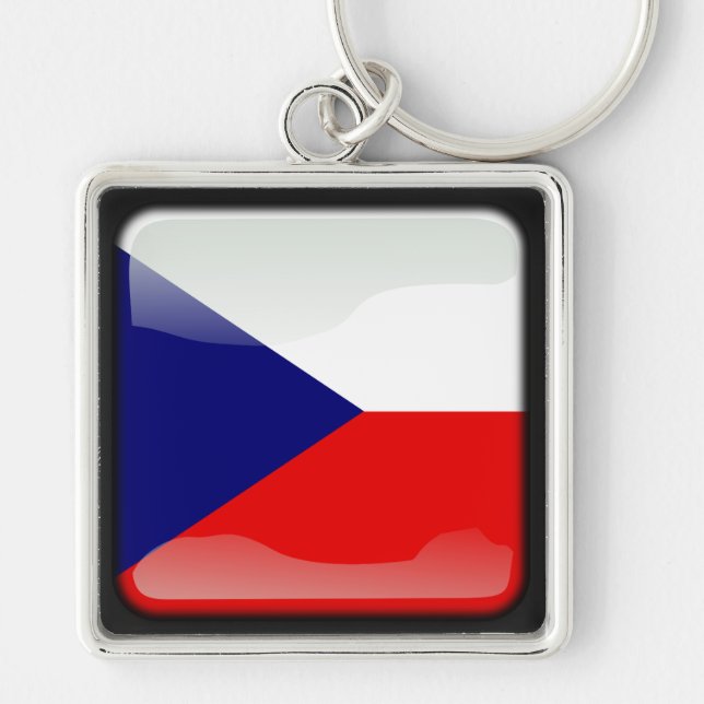 Chaveiro Bandeira da República Checa (Frente)