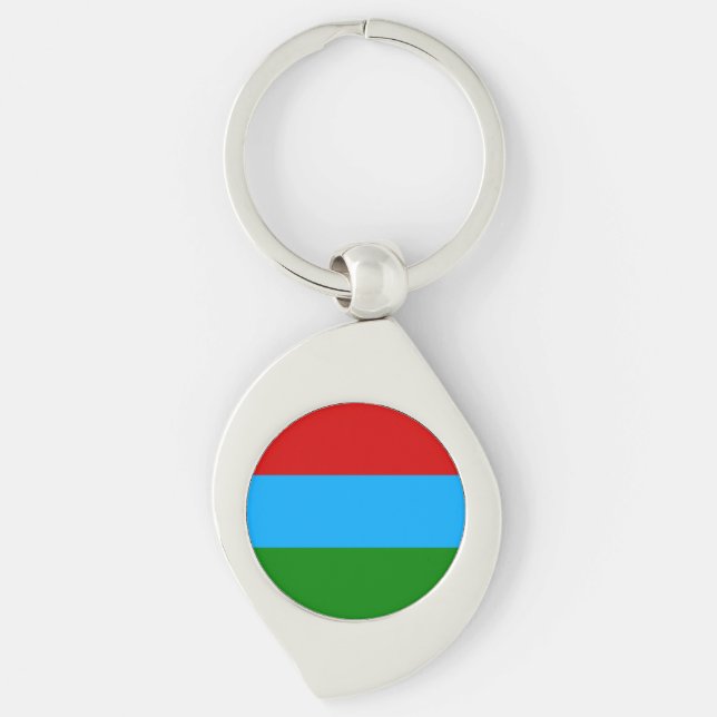 Chaveiro Bandeira da República da Carélia (Frente)
