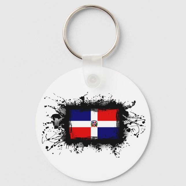 Chaveiro Bandeira da República Dominicana (Frente)