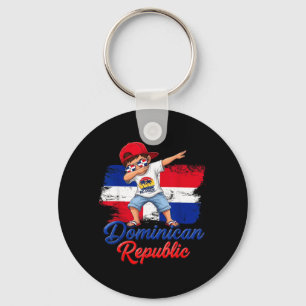 Chaveiro Bandeira da República Dominicana Rapaz a Dançar Gr