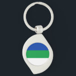 Chaveiro Bandeira da República Komi<br><div class="desc">Bandeira patriótica da República Komi</div>