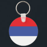 Chaveiro Bandeira da República Sérvia<br><div class="desc">Bandeira patriótica da República Sérvia</div>