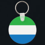 Chaveiro Bandeira da Serra Leoa<br><div class="desc">Bandeira patriótica da Serra Leoa.</div>