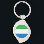 Chaveiro Bandeira da Serra Leoa<br><div class="desc">Bandeira patriótica da Serra Leoa.</div>
