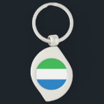 Chaveiro Bandeira da Serra Leoa<br><div class="desc">Bandeira patriótica da Serra Leoa.</div>