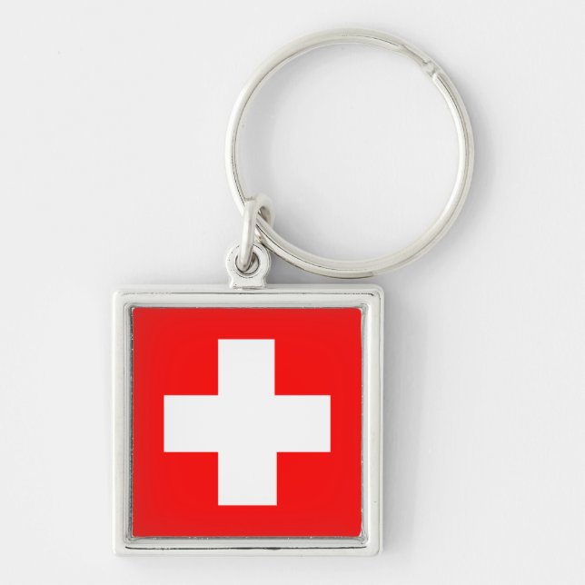 Chaveiro Bandeira da suiça (Frente)