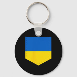 Chaveiro Bandeira da Ucrânia com bolso da bandeira ucranian