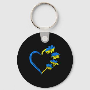 Chaveiro Bandeira da Ucrânia Girassol Vintage Amantes Ucran